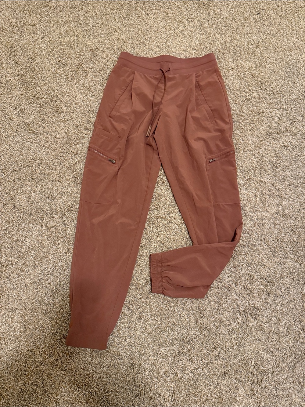 Athleta Venture Pant Women's Workout Gym Drawstring Rust Track Joggers